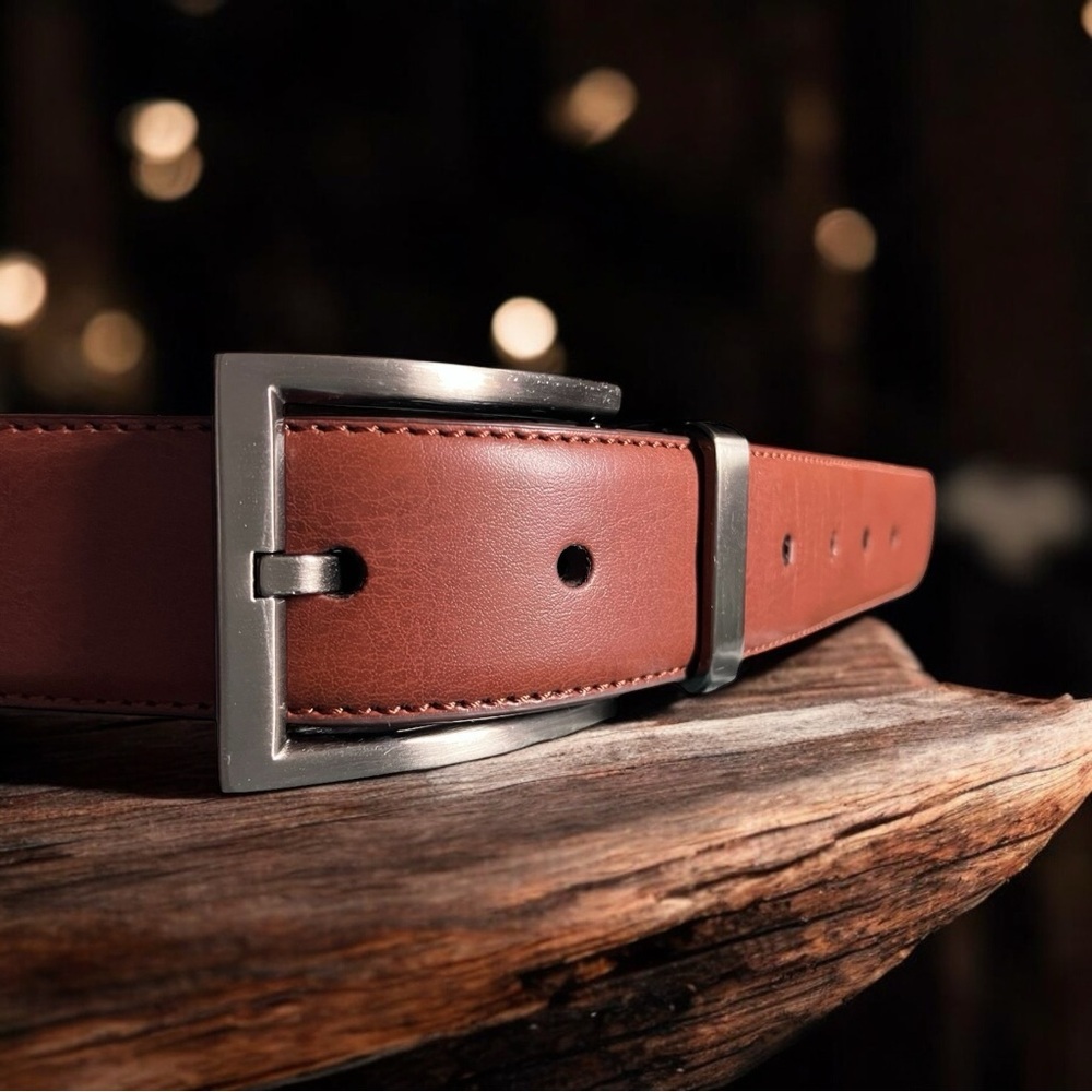 Van Heusen Brown Vegan Leather Belt